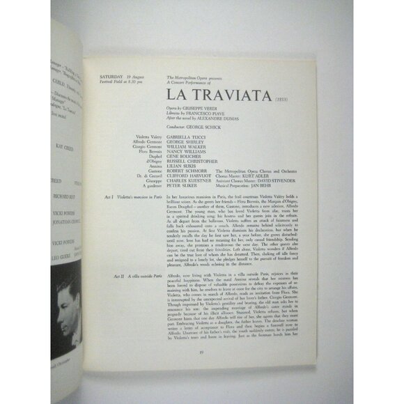 Verdi Festival Show Program Metropolitan Opera Newport 1967 MacBeth Bumbry - Picture 5 of 10